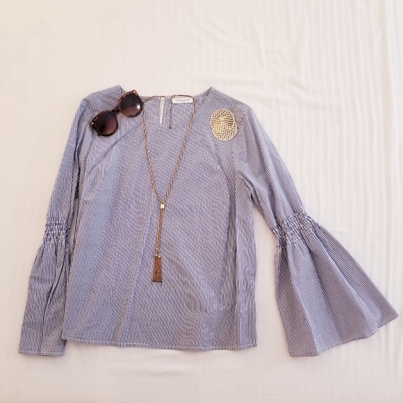 Striped Cotton Blouse - Picture 3 of 11